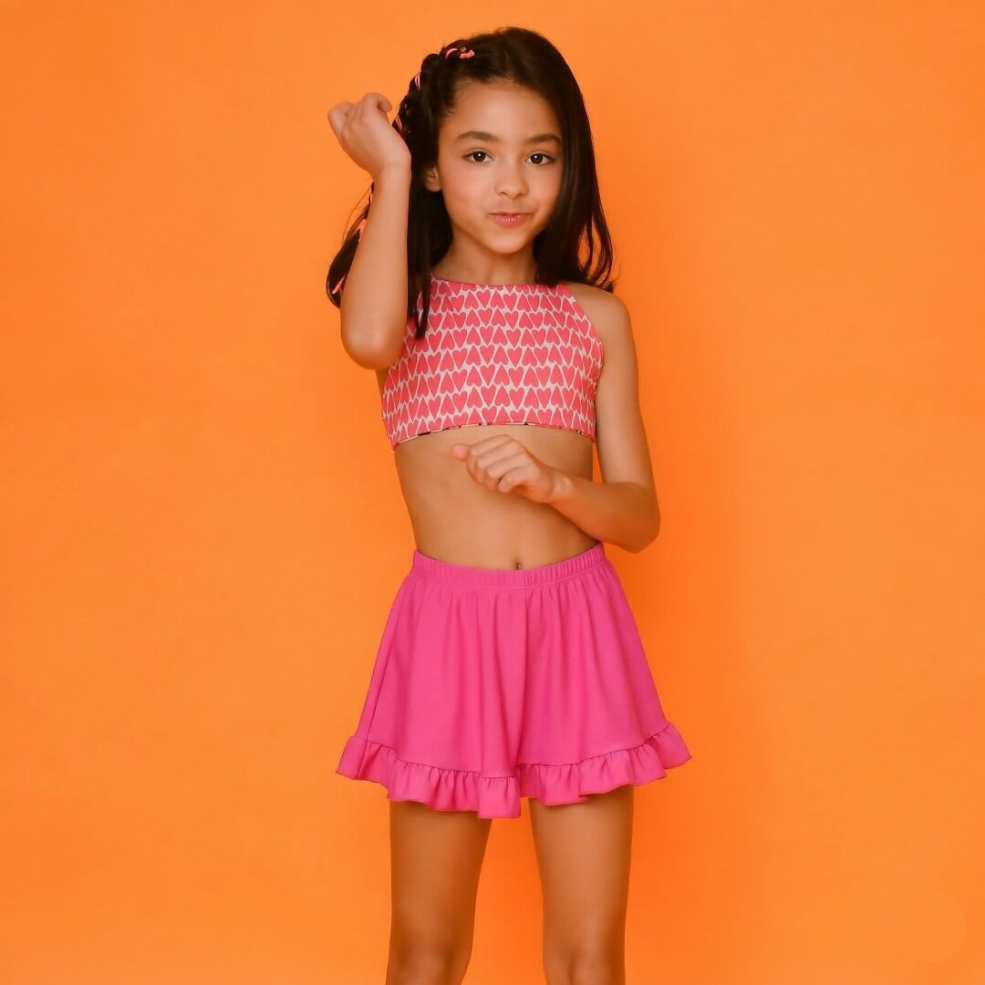 Saída Magah Infantil Saia Jane Pink