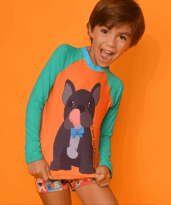 Blusa UV Magah Infantil Estampada Bulldog