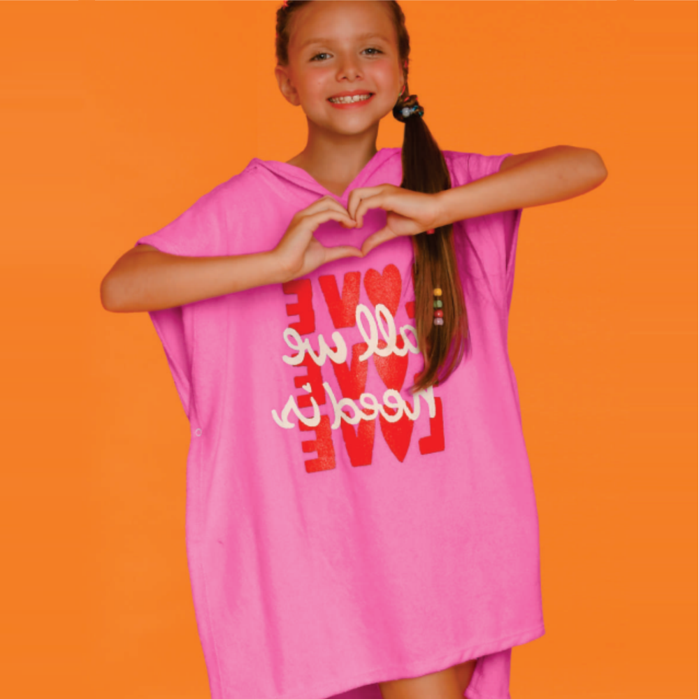 Saída Magah Infantil Poncho Love