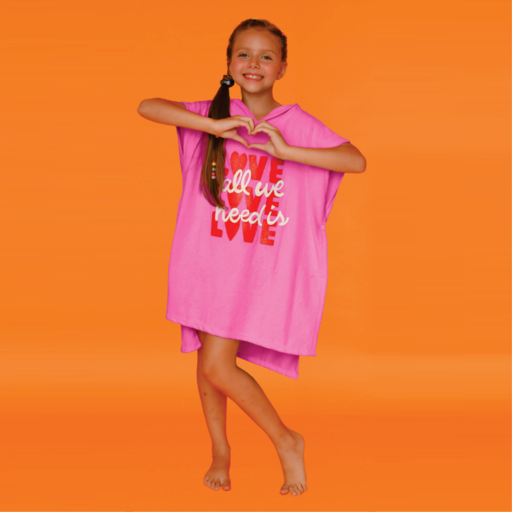 Saída Magah Infantil Poncho Love