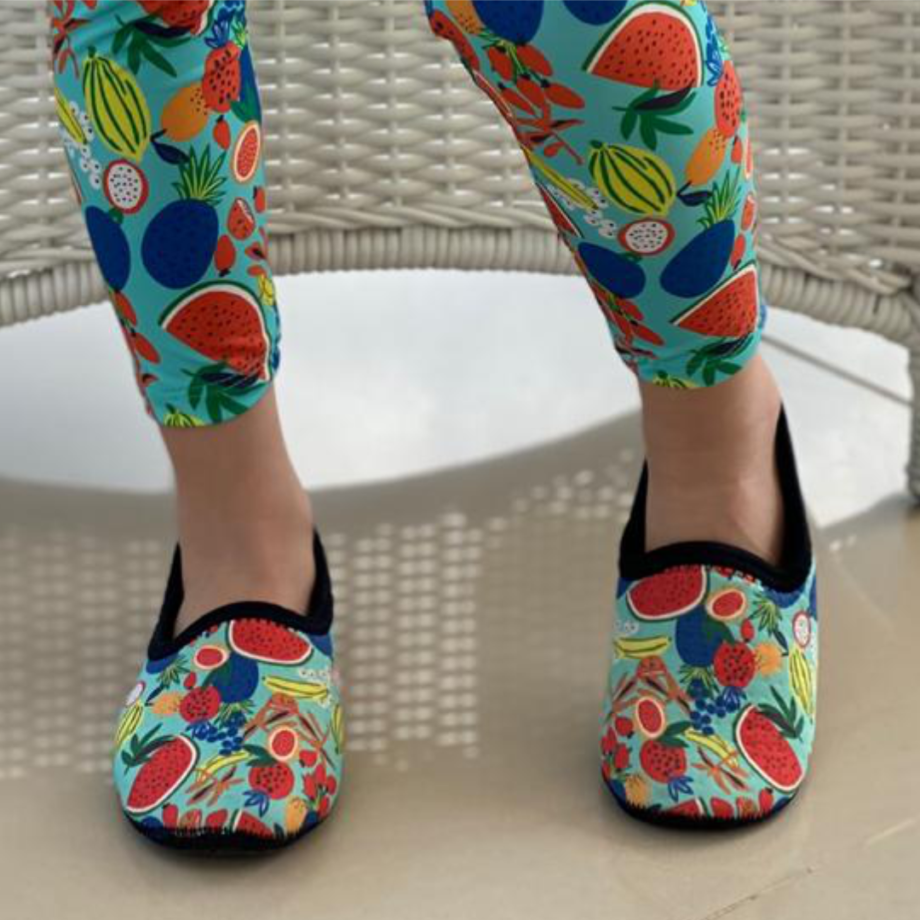 Sapatilha Neoprene Infantil Frutas Verde Água - Imagem 3