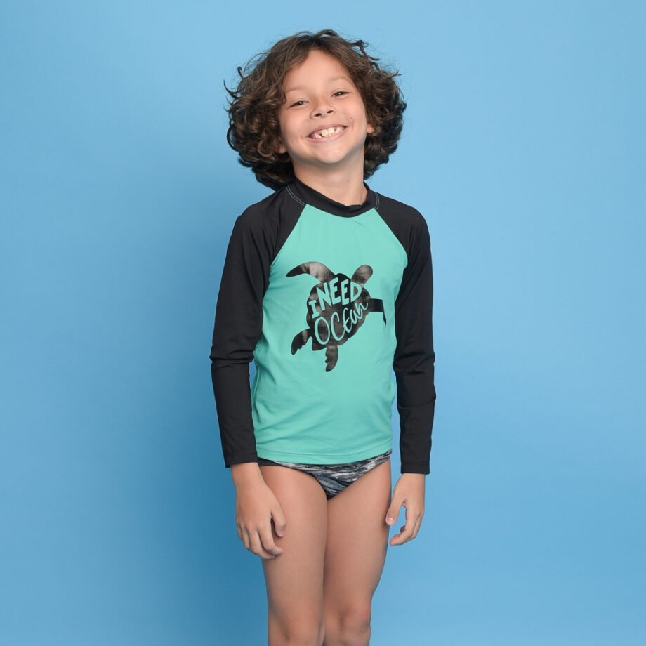 Blusa UV Magah Infantil Estampada Tartaruga