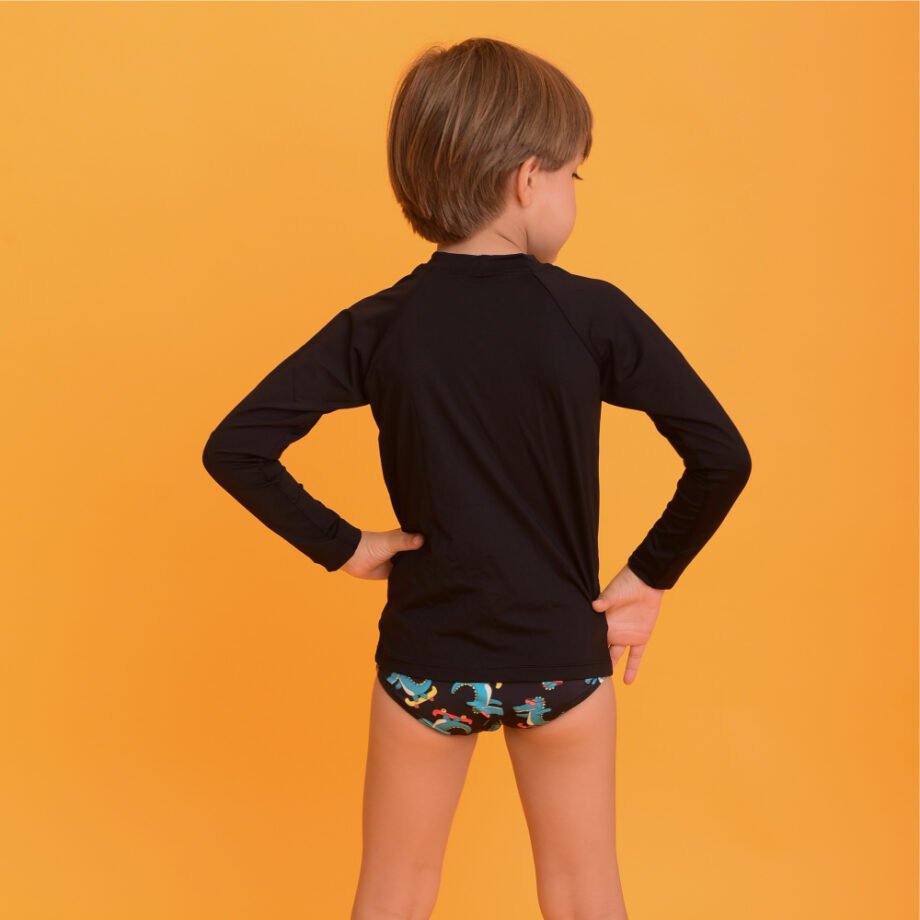 Blusa UV Magah Infantil Lisa Preta - Image 2