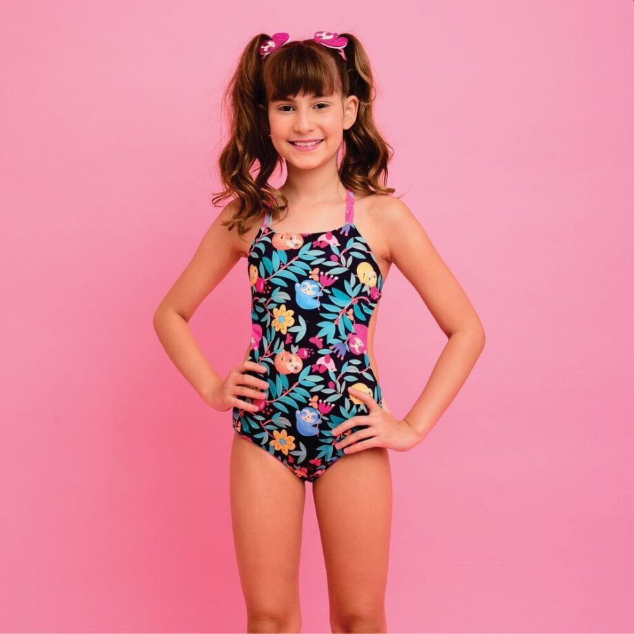 Maiô Magah Infantil Mari Dupla Face Preguiça - Image 2