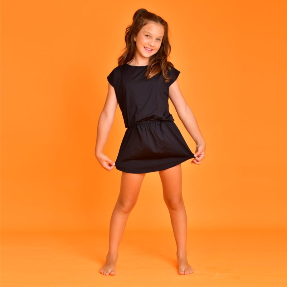 Saída Magah Infantil Vestido Daniela Preto - Image 3