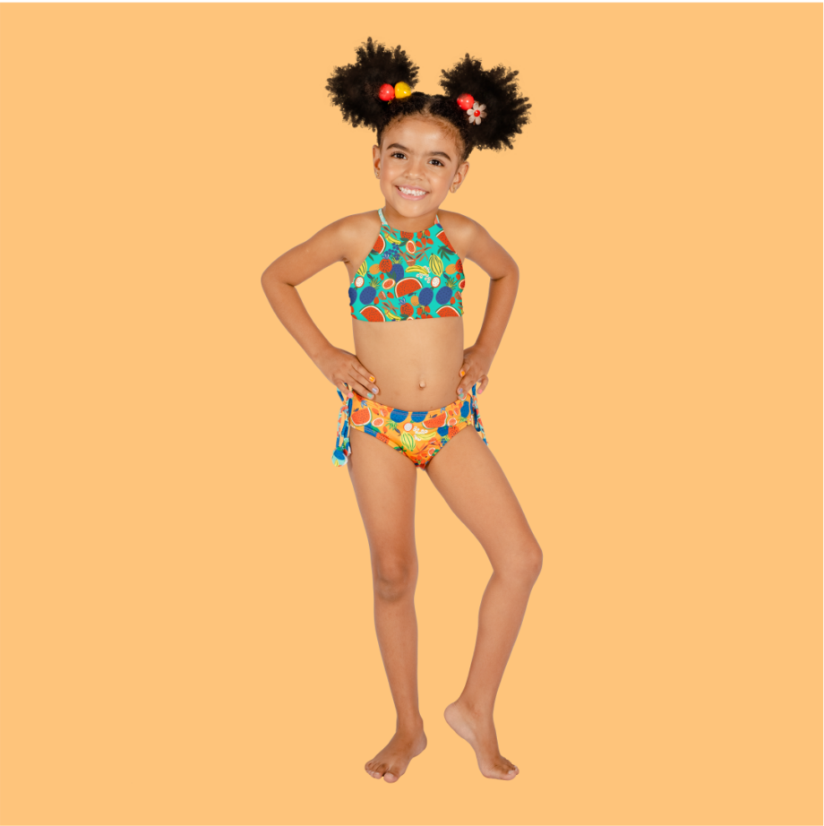 Biquíni Infantil Adriana Dupla Face Frutas - Image 3