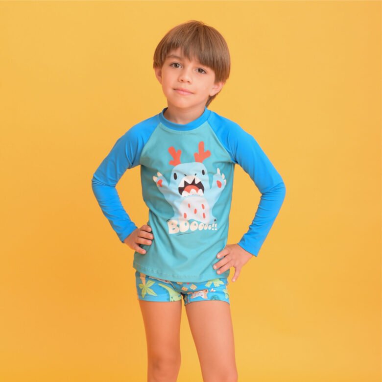 Blusa UV Magah Infantil Estampada Monster