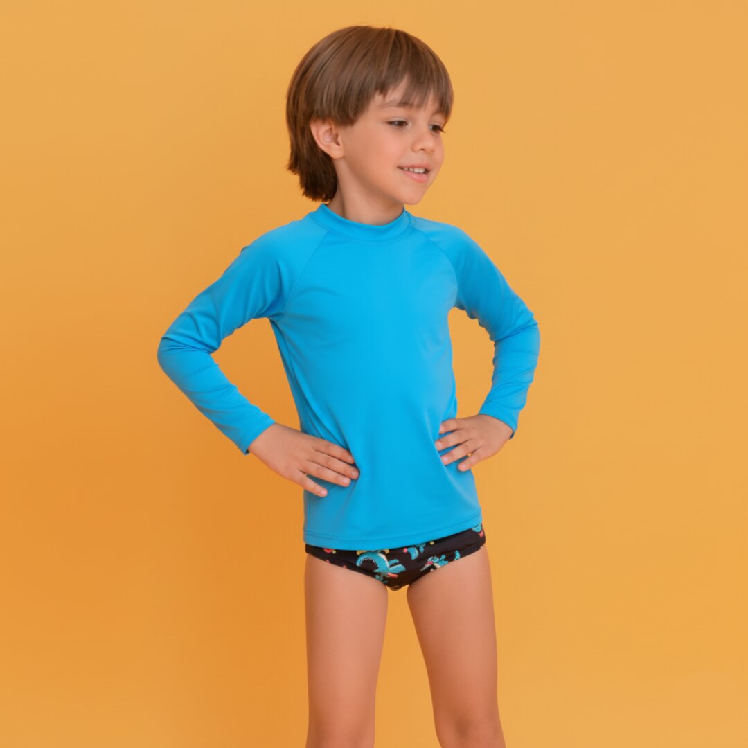 Blusa UV Azul - Proteção Solar UV 50+