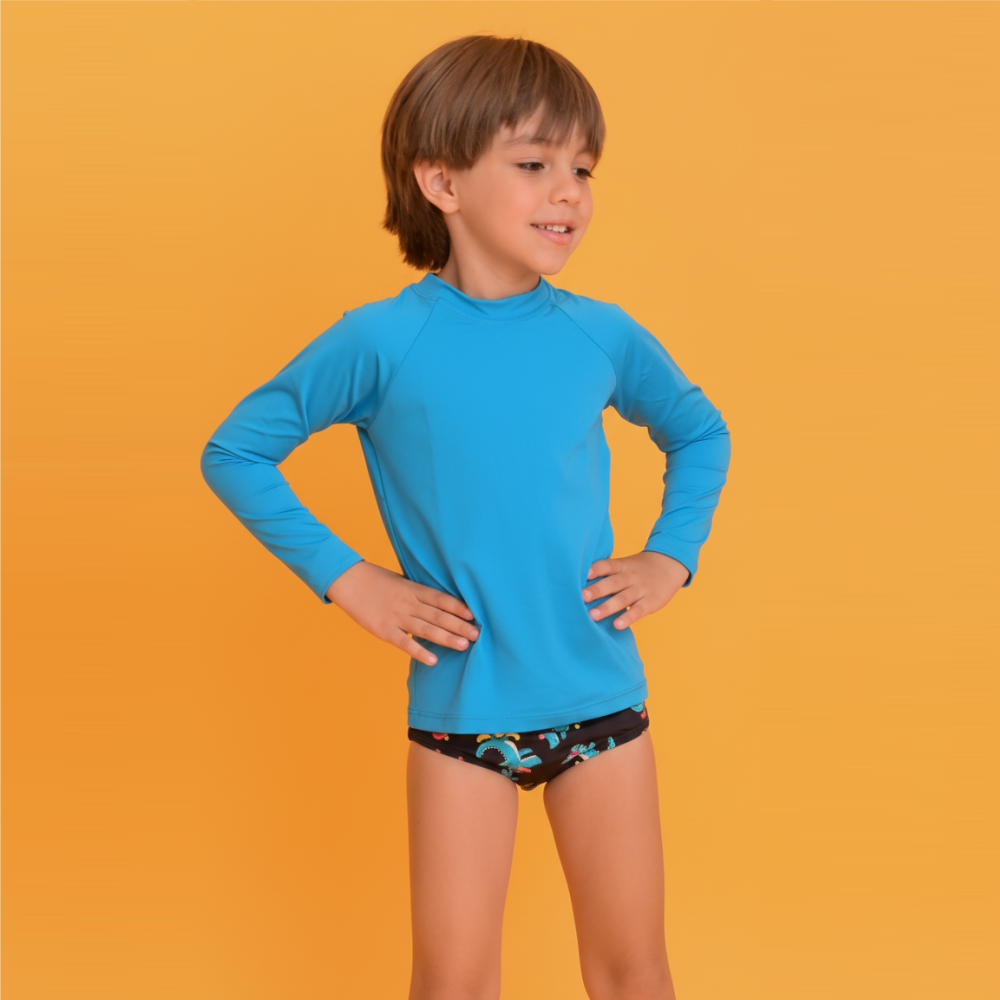Blusa UV Azul - Proteção Solar UV 50+