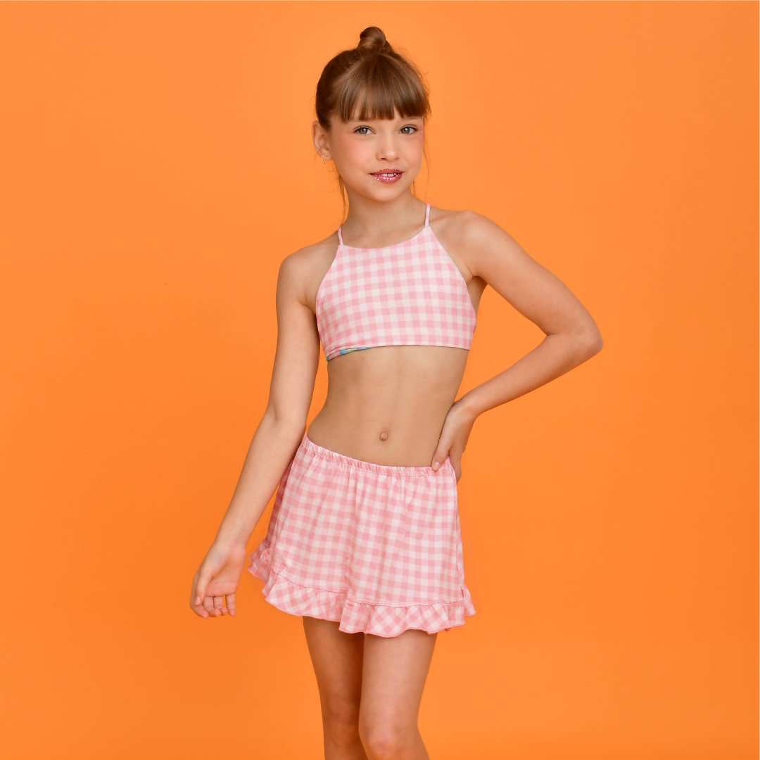 Saída Jane Xadrez Rosa