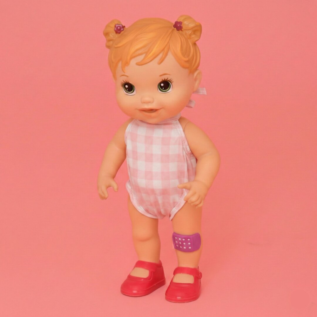 Mini Maiô Boneca Xadrez Rosa